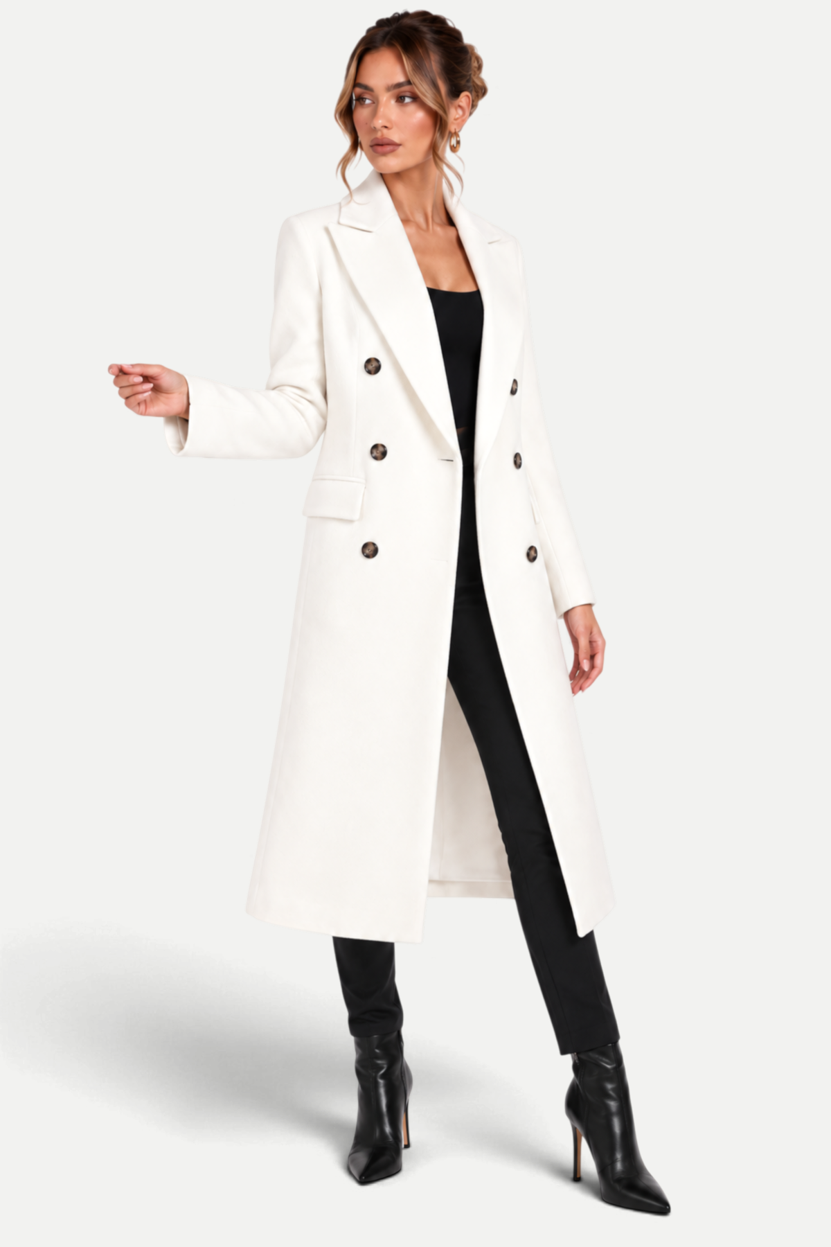 Ottilie | Double-Breasted Lapel Long Coat