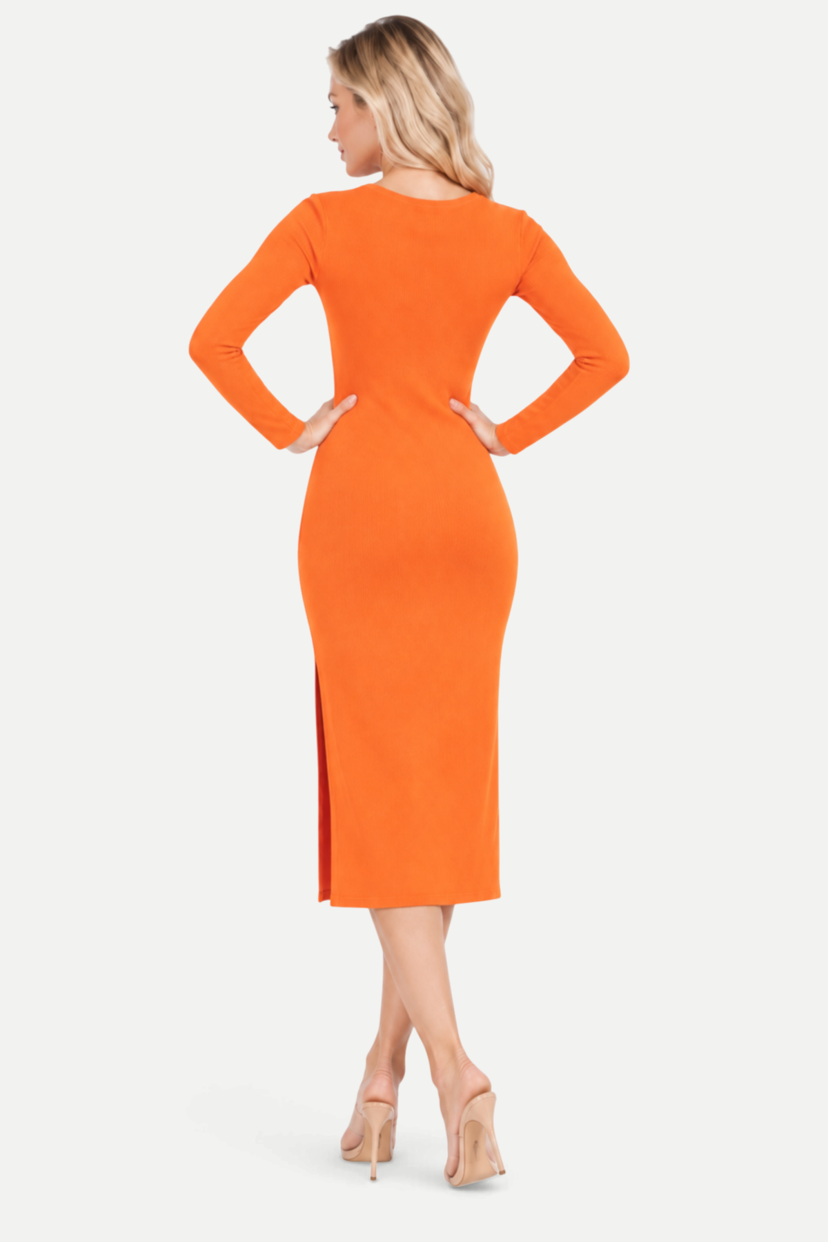 Selvara | Cotton Long Sleeve Knit Dress