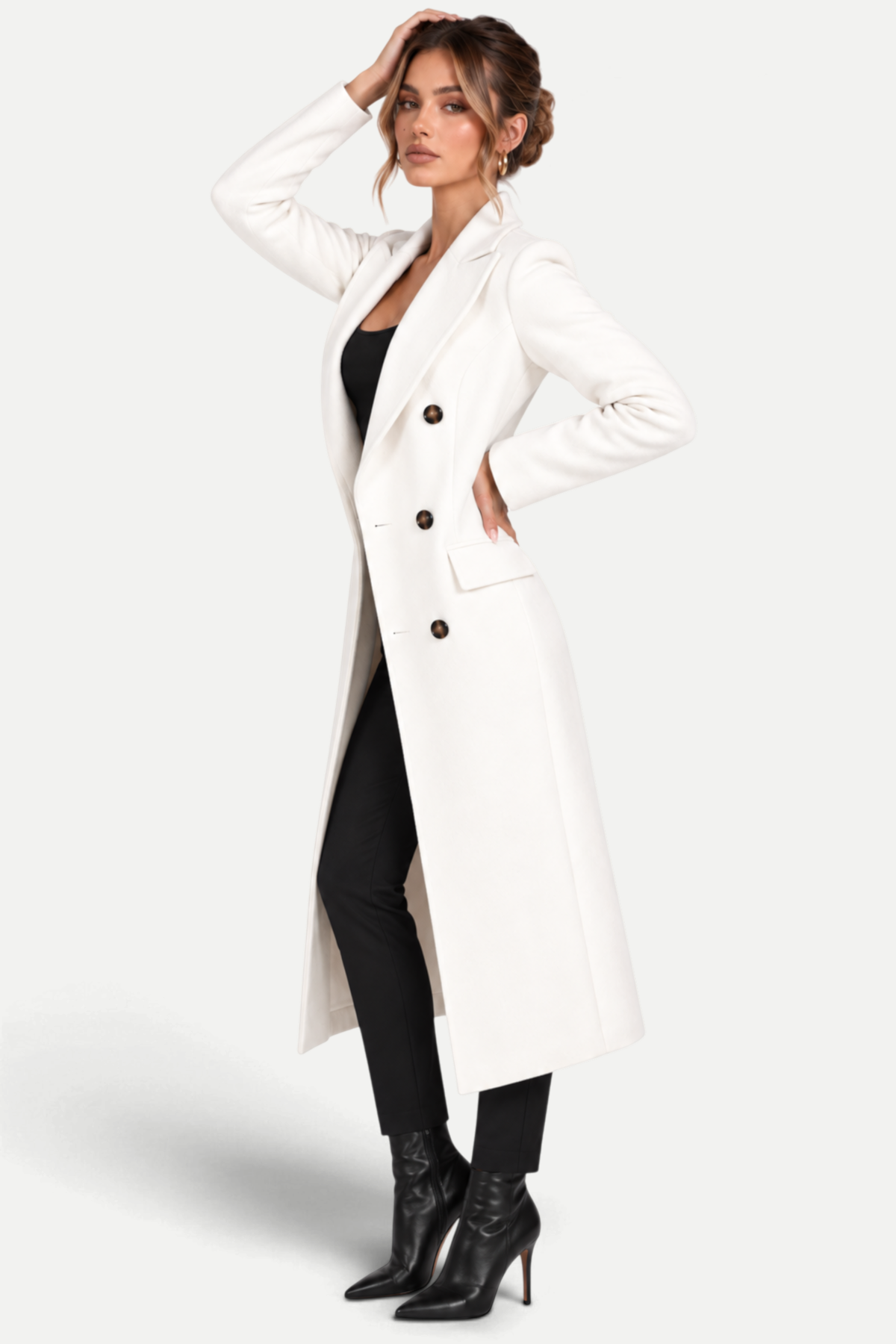 Ottilie | Double-Breasted Lapel Long Coat