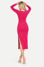 Selvara | Cotton Long Sleeve Knit Dress