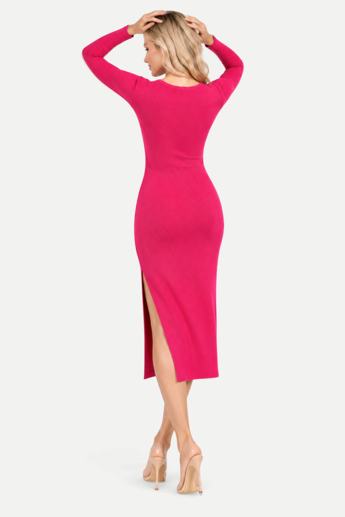Selvara | Cotton Long Sleeve Knit Dress
