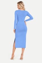 Selvara | Cotton Long Sleeve Knit Dress