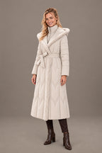Claudine | Quilted Belted Hooded Winter Coat