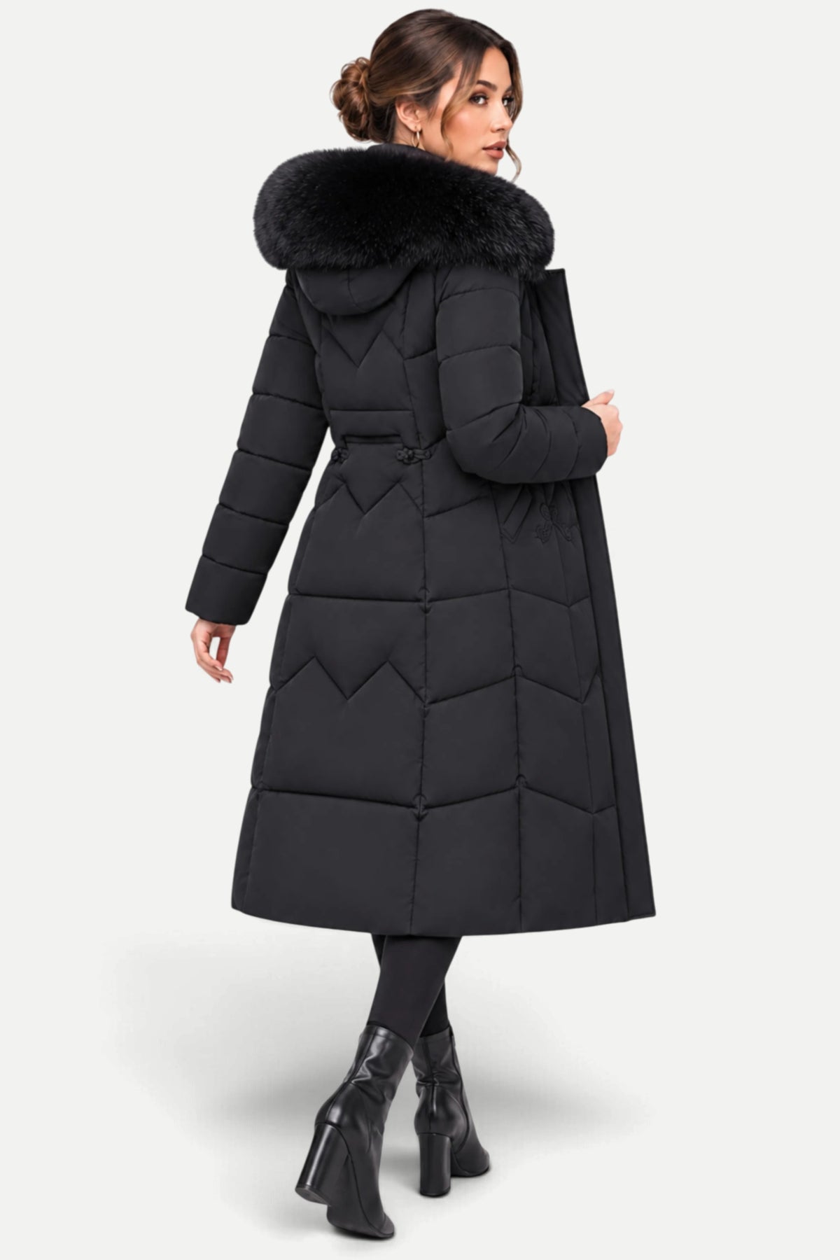 Isabelle | Winter Padded Coat with Fur Collar
