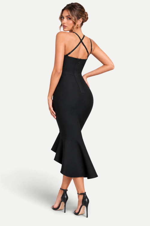Alveria | Halter Knit Strap Dress
