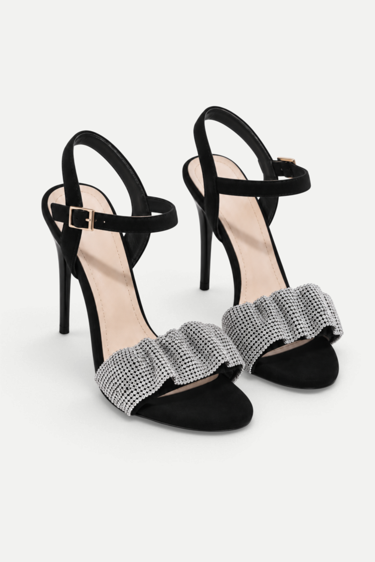 Zorielle | Rhinestone Bow Stiletto Sandals