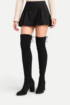 Nerissa | Suede Over-the-Knee Boots with Block Heel