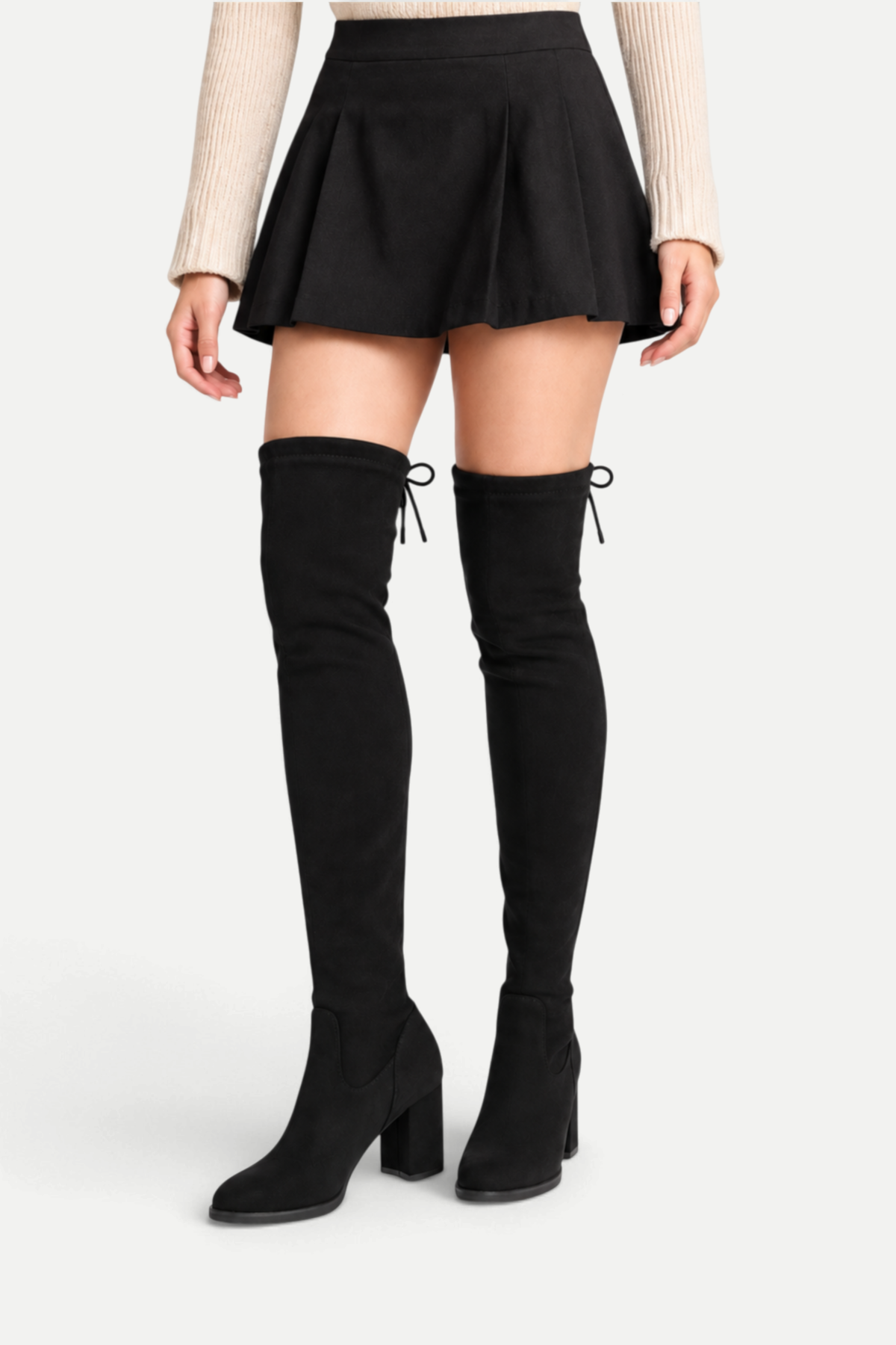 Nerissa | Suede Over-the-Knee Boots with Block Heel