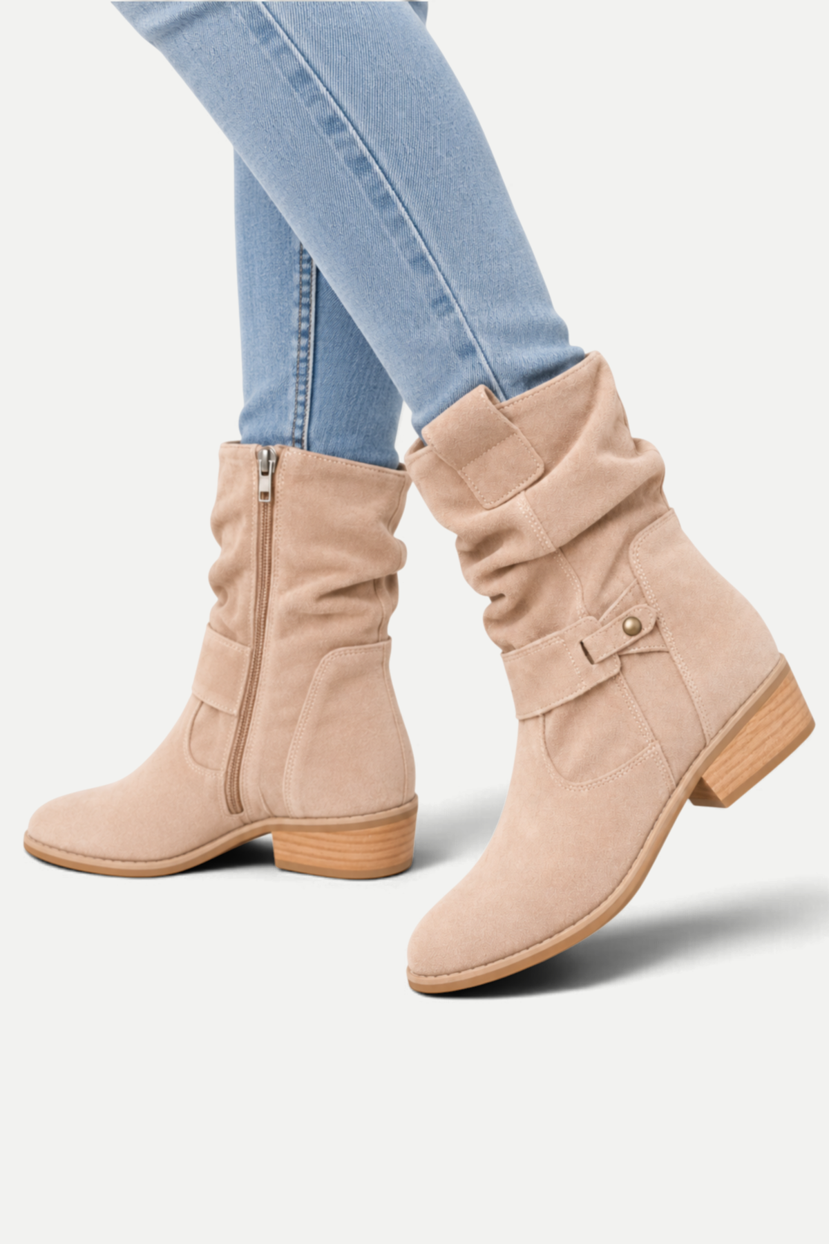 Viviana | Suede Pointed-Toe Mid-Calf Boots