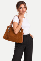 Zélie | Tassel Patchwork Velvet Shoulder Bag