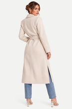 Elvaira | Double-Breasted Belted Long Coat