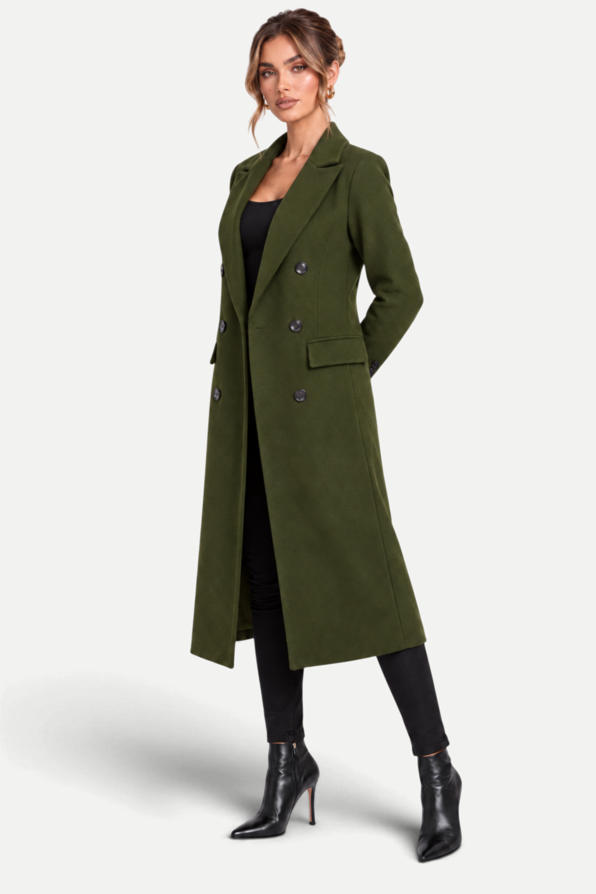 Ottilie | Double-Breasted Lapel Long Coat