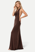 Halter Swing Collar Backless Party Dress