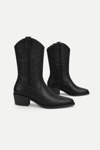 Vireza | Western Pointed Toe Mid-Calf Boots