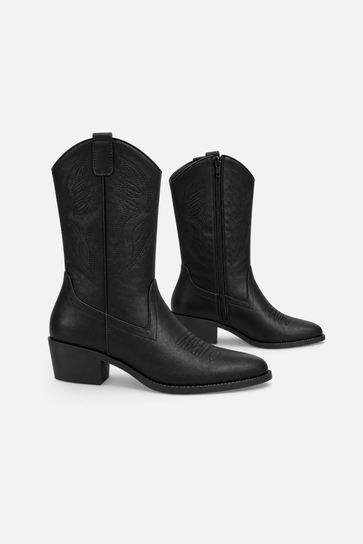 Vireza | Western Pointed Toe Mid-Calf Boots