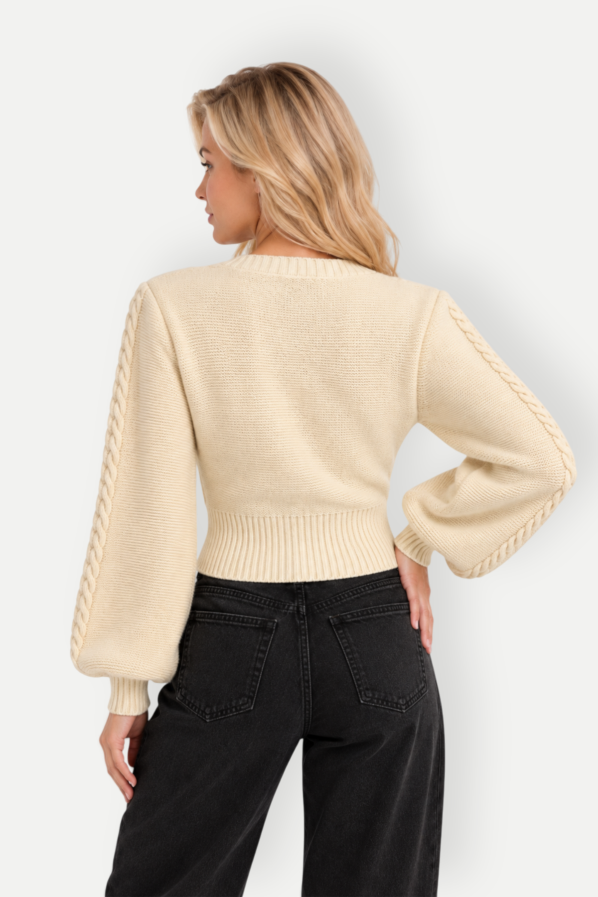 Xavira | Square Neck Knit Crop Sweater