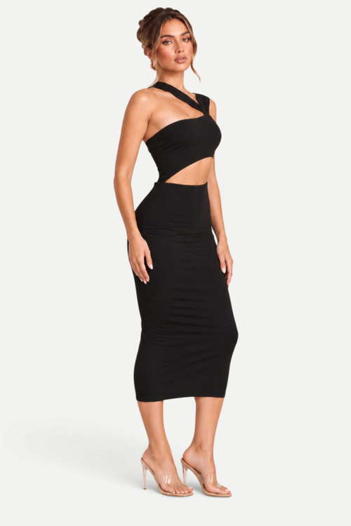 Avella | Refined Solid Color Dress