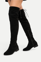 Zorélia | Suede Over-the-Knee Low Heel Boots