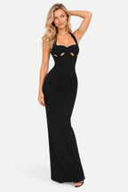 Solenne | Hollow-Out Strappy Maxi Dress