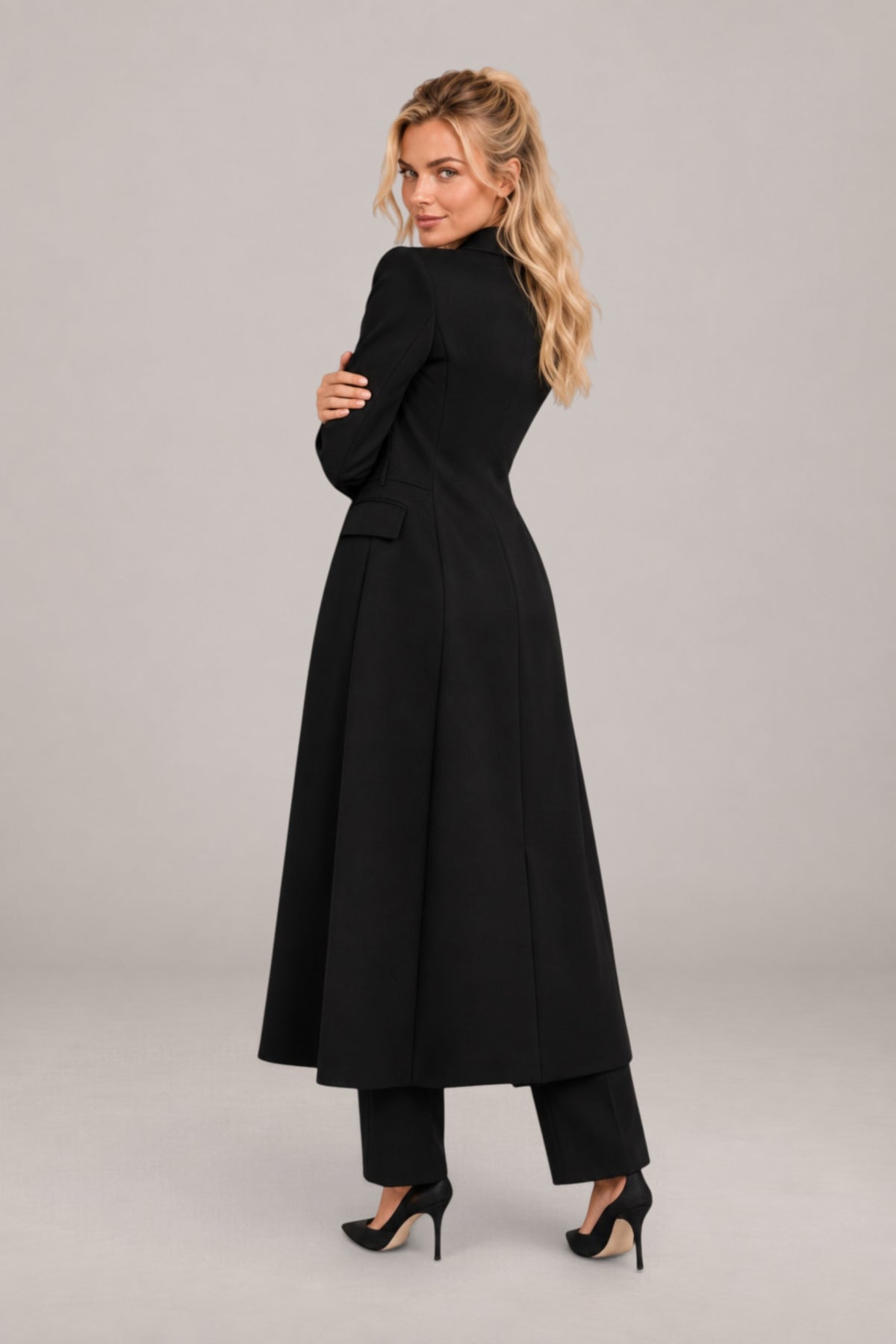 Brielle | Double-Breasted Tailored Long Coat