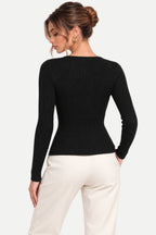 Marisol | Crossover Cutout Ribbed Top