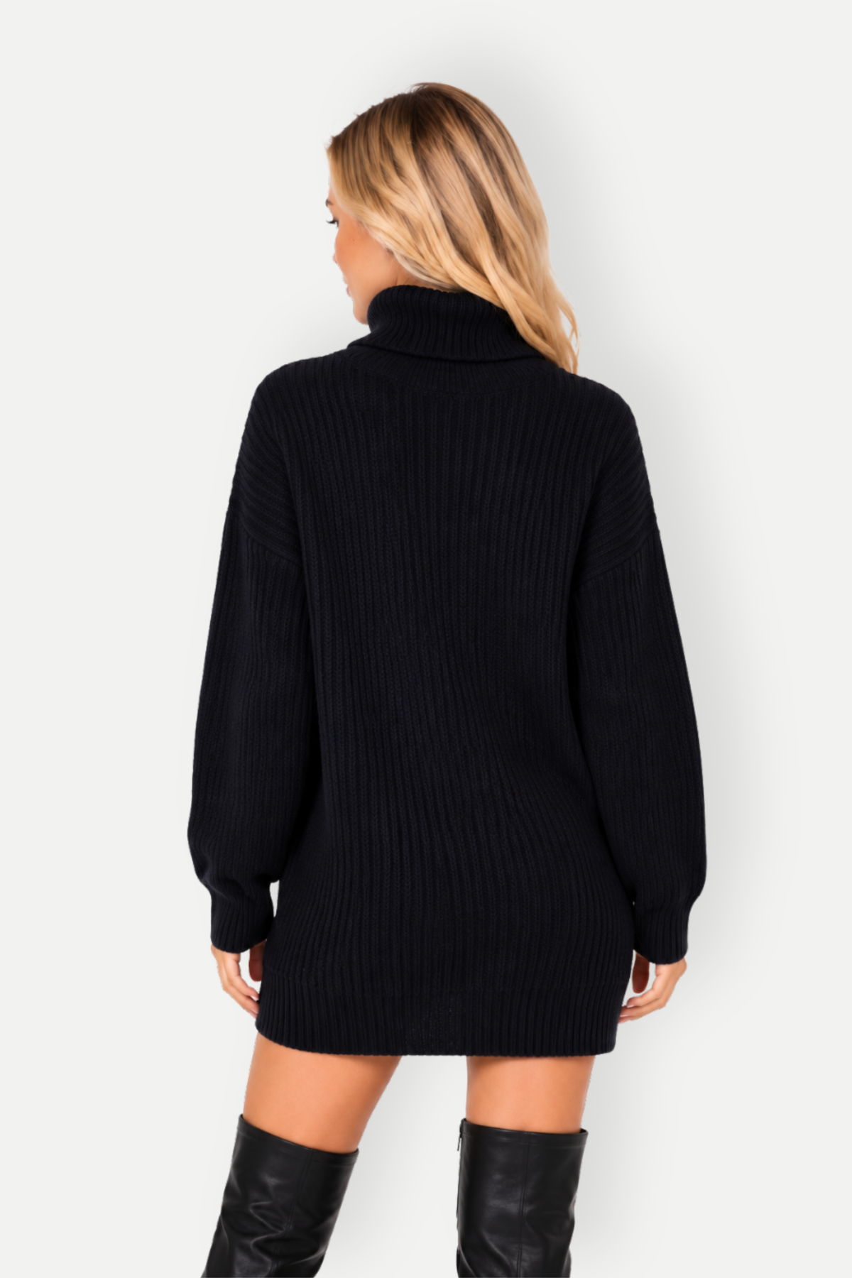 Aveline | Ribbed Longline Turtleneck Sweater
