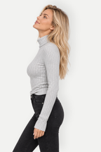 Xavienne | Ribbed Slim Fit Turtleneck Knit Top