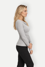 Seralyn | Ribbed Cowl Neck Sweaters