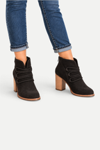 Aurevienne | Braided Strap Chunky Heel Ankle Boots