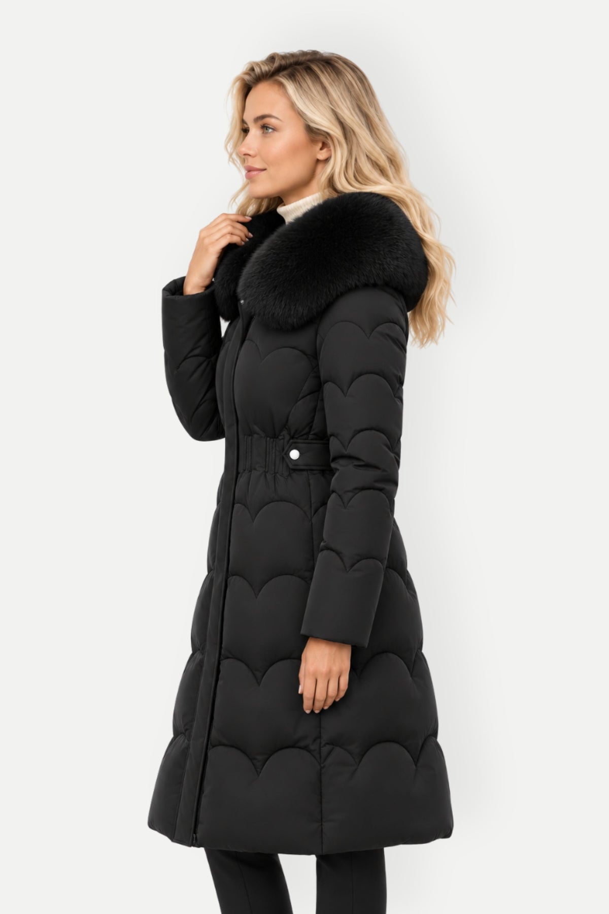 Margaux | Fur Collar Long Puffer Jacket