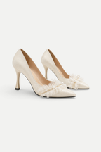 Lucienne | Satin Pointed Toe Stiletto Heels