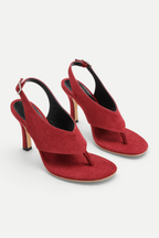 Aveliora | Suede Toe-Post Stiletto Sandals