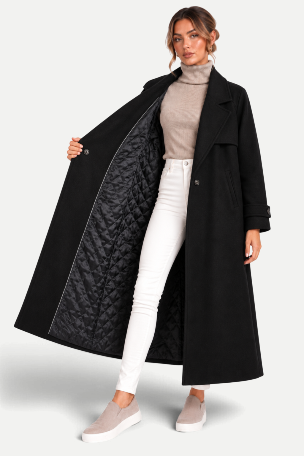 Corinne | Straight-Cut Mid-Length Overcoat