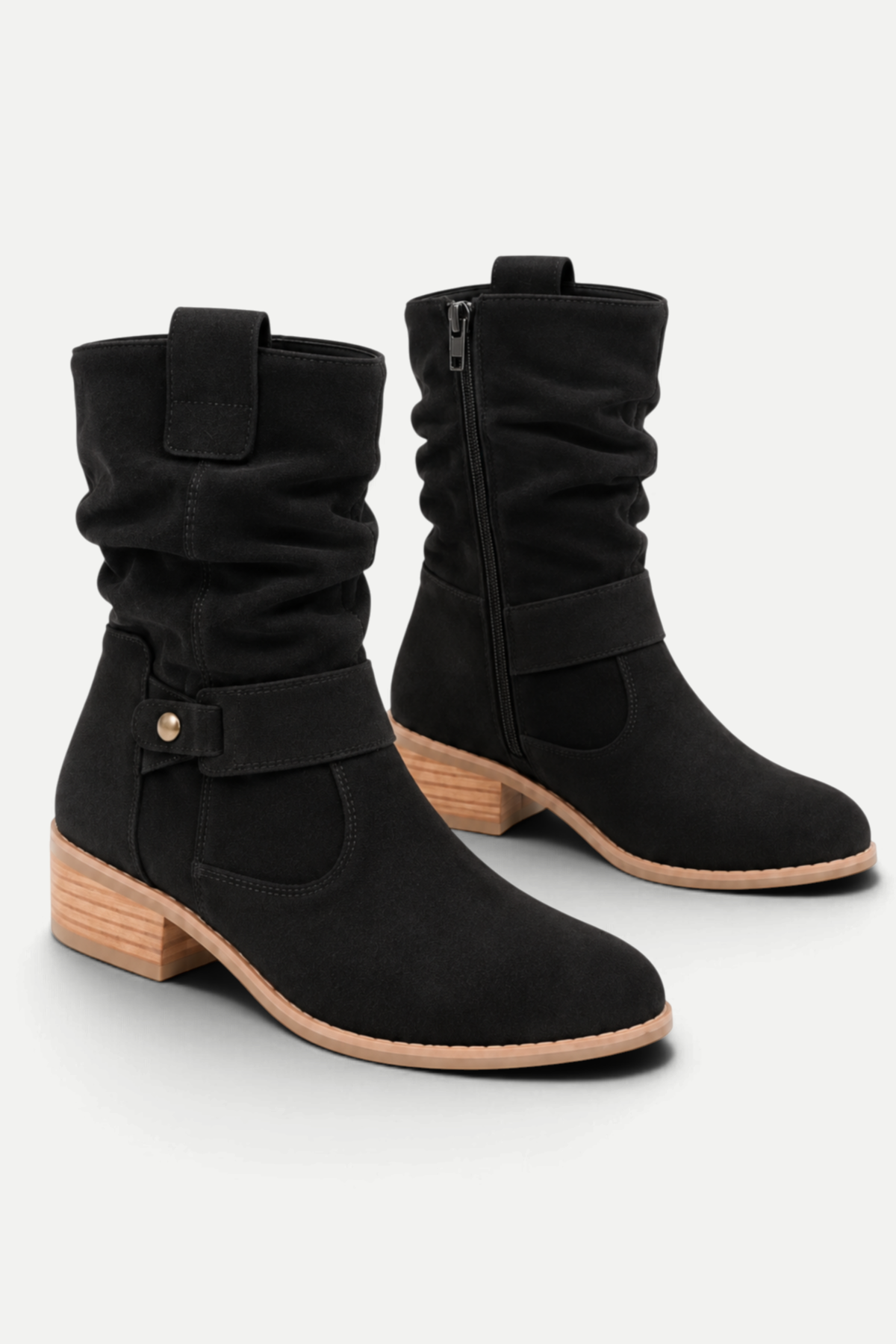 Viviana | Suede Pointed-Toe Mid-Calf Boots