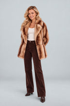 Isolde | Fur Collar Short Winter Coat