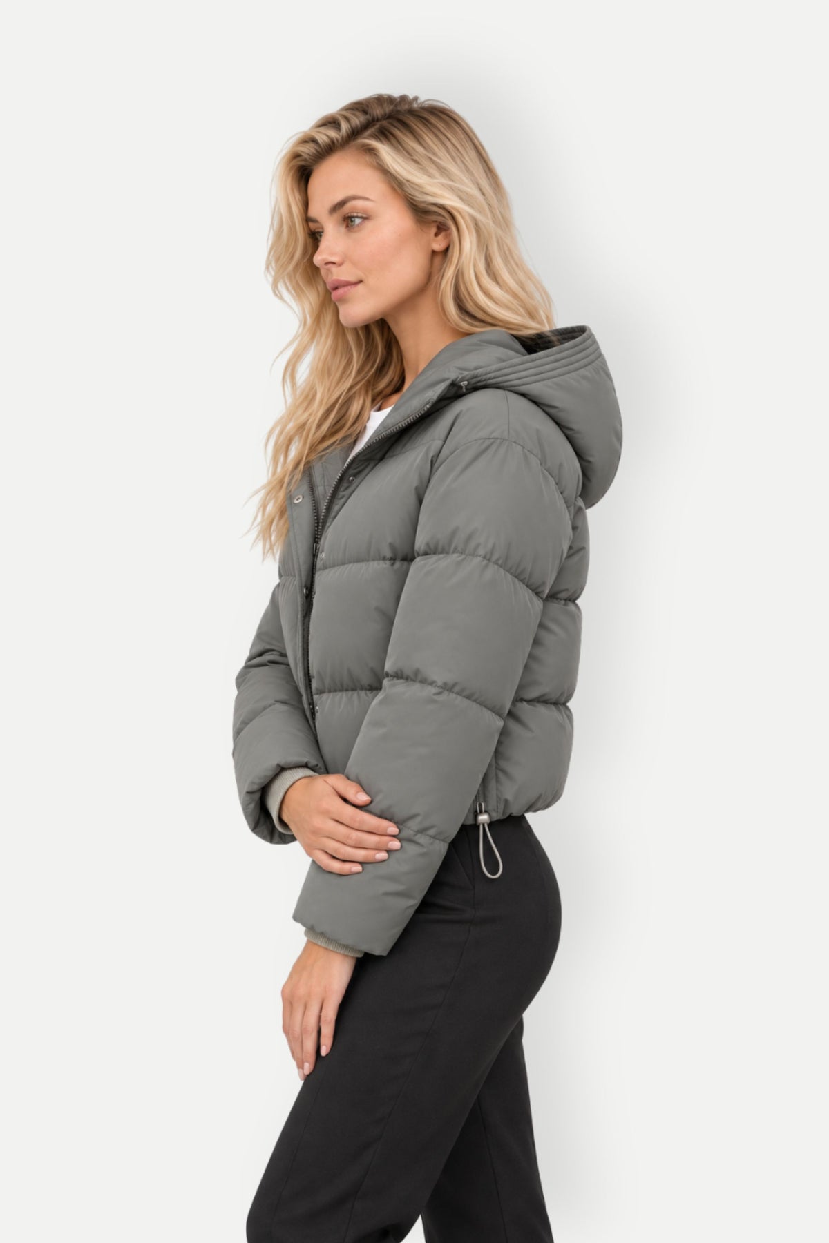 Freya | Women's Hooded Cropped Puffer Jacket