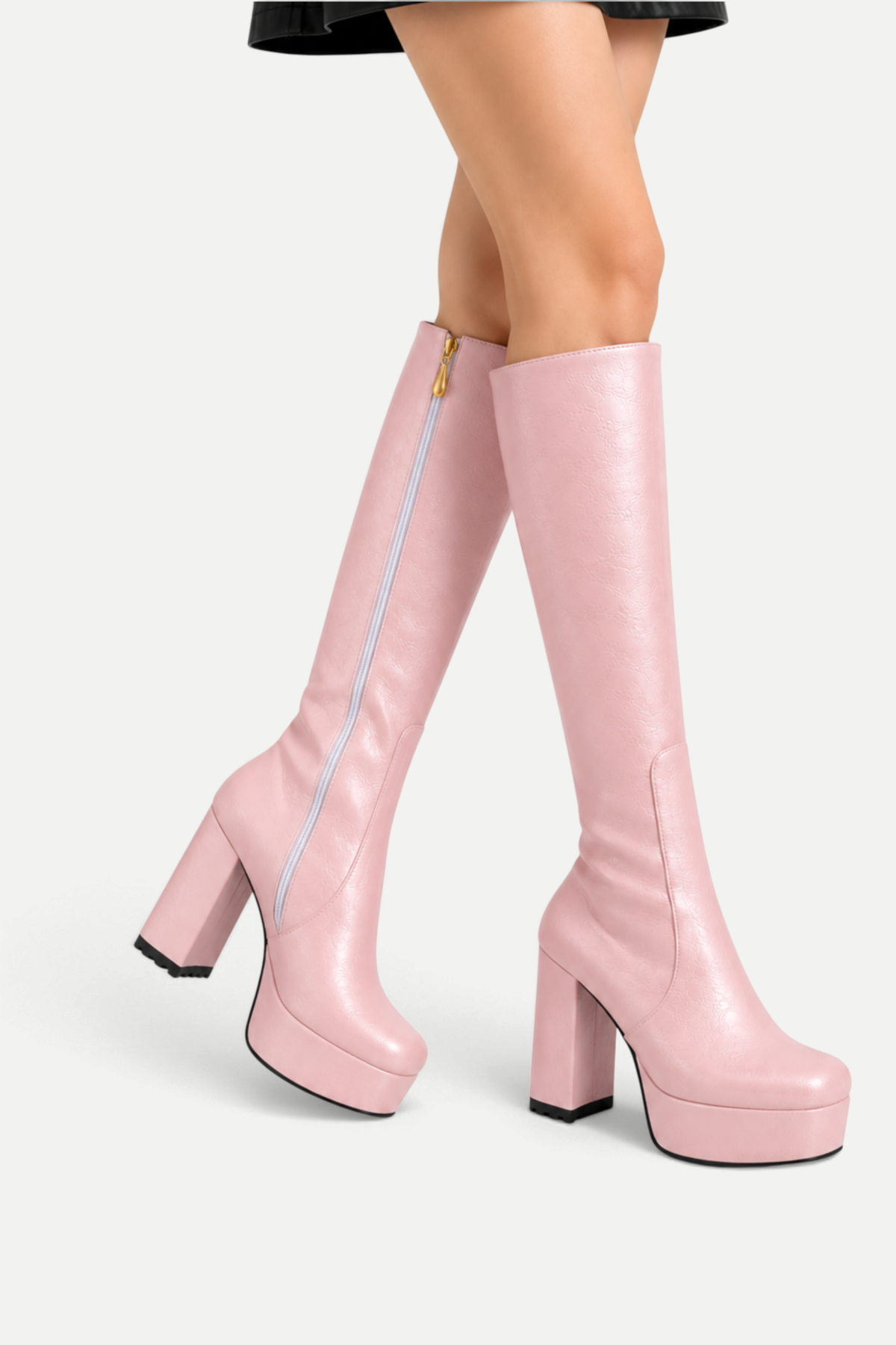 Calyssia | Platform Knee High Chunky Heel Boots