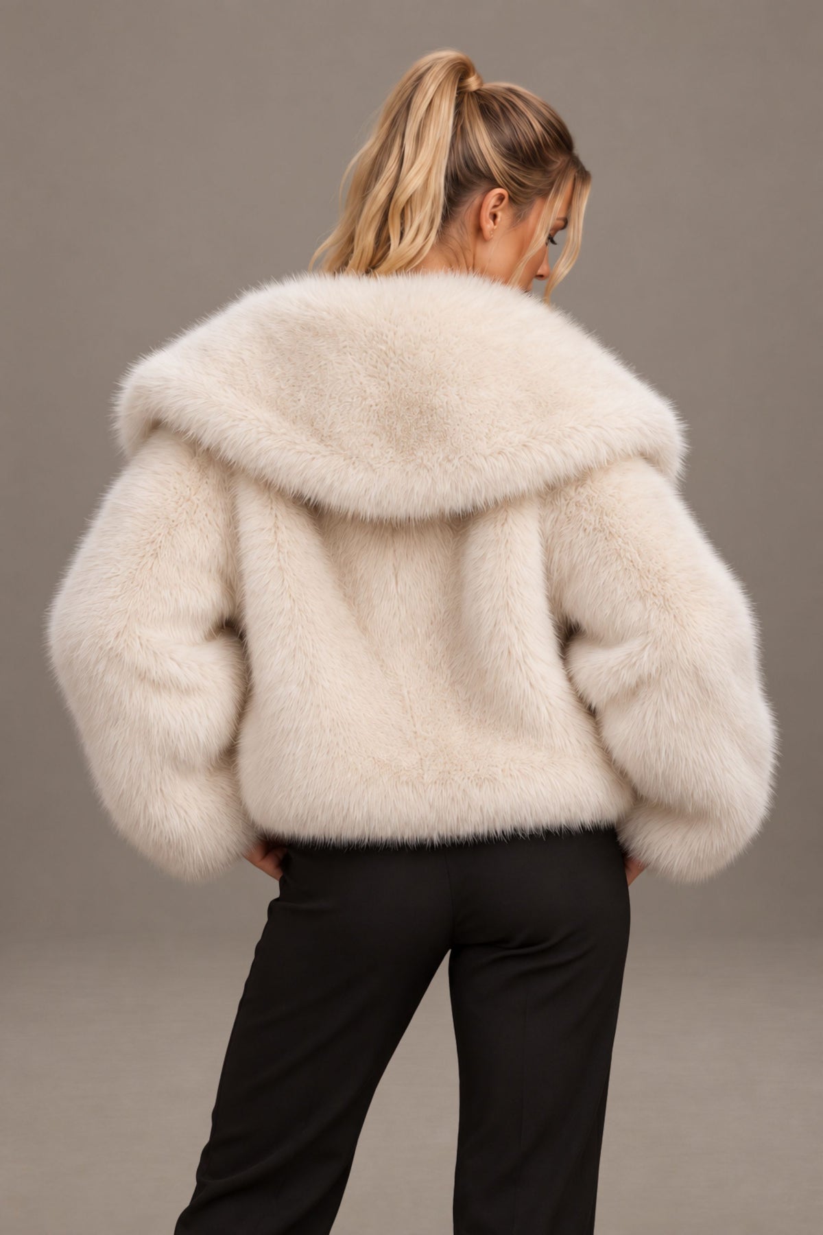 Perpetua | Hooded Faux Fur Jacket