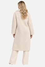 Odette | Long Teddy-Texture Double-Breasted Coat