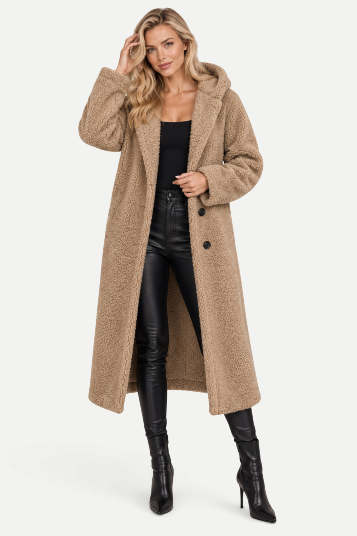 Élodine | Long Hooded Casual Coat