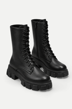 Maëline | Chunky Platform Lace-Up Boots