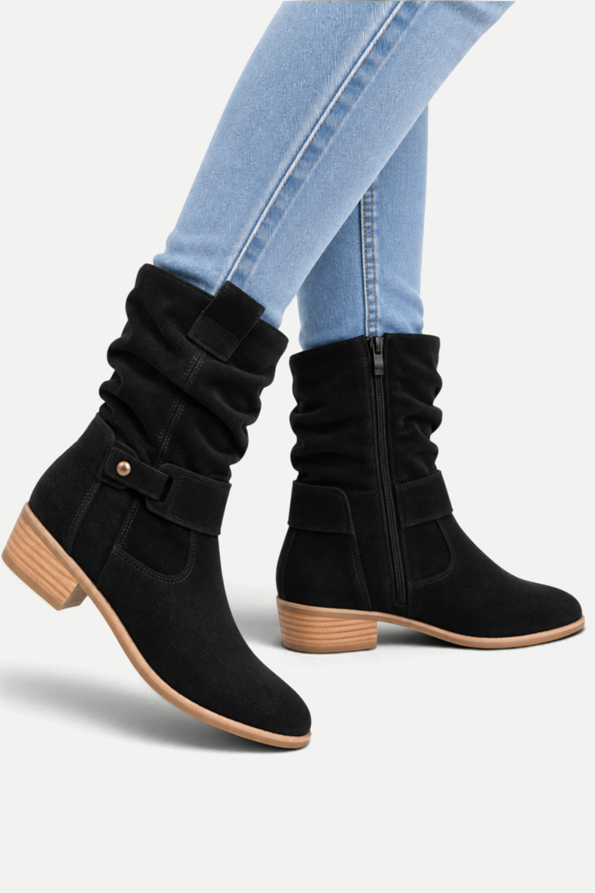Viviana | Suede Pointed-Toe Mid-Calf Boots