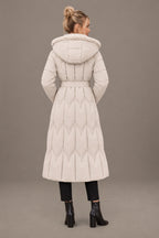 Claudine | Quilted Belted Hooded Winter Coat