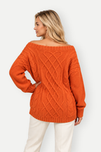 Annelise | Cable-Knit Off-Shoulder Sweater