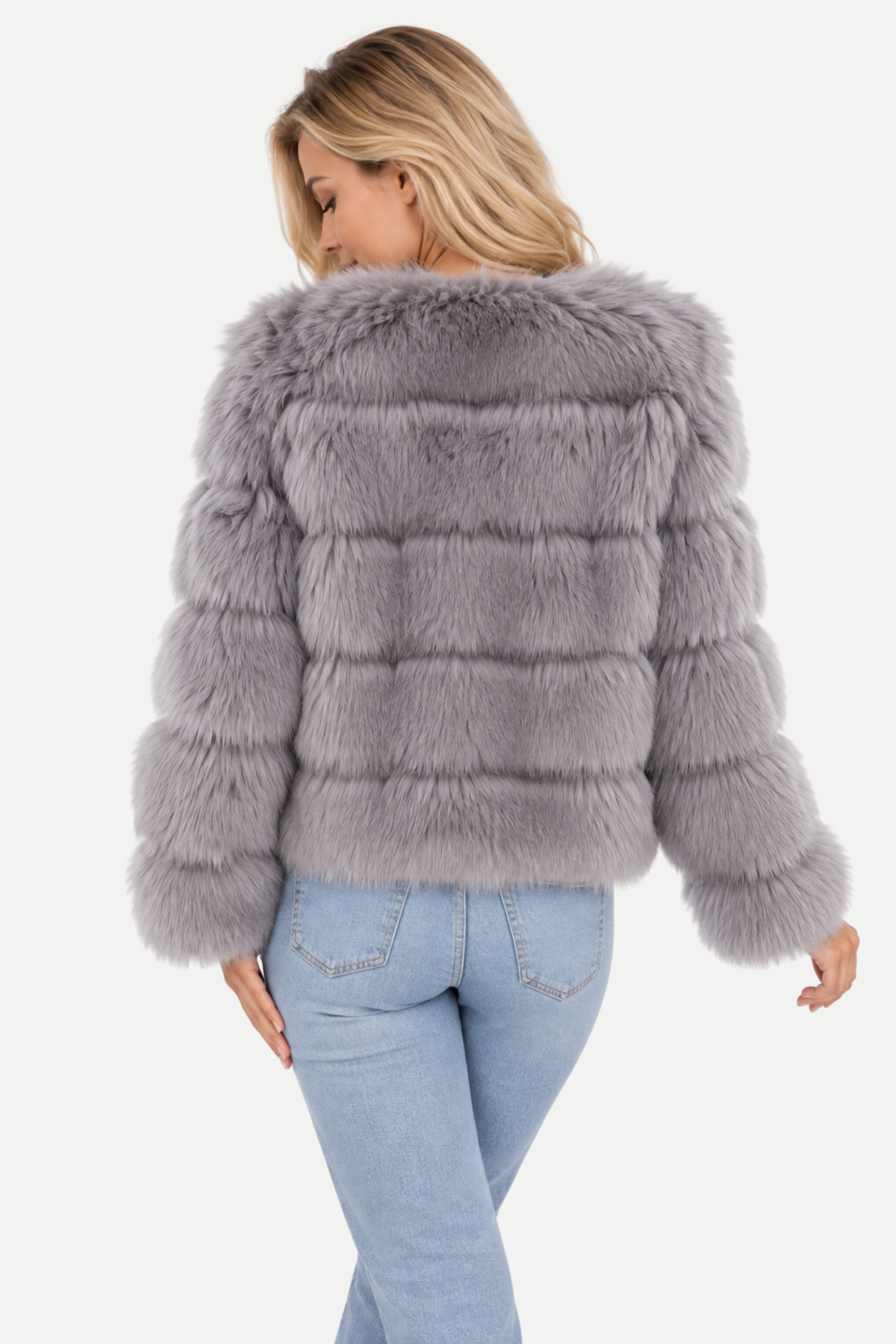 Violetta | Short Faux Fur Panelled Jacket