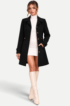 Rosalie | Single-Breasted Lapel Mid-Length Coat