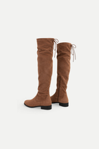 Zorélia | Suede Over-the-Knee Low Heel Boots