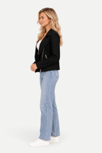 Cavella | Suede-Look Biker Jacket with Zip Pockets