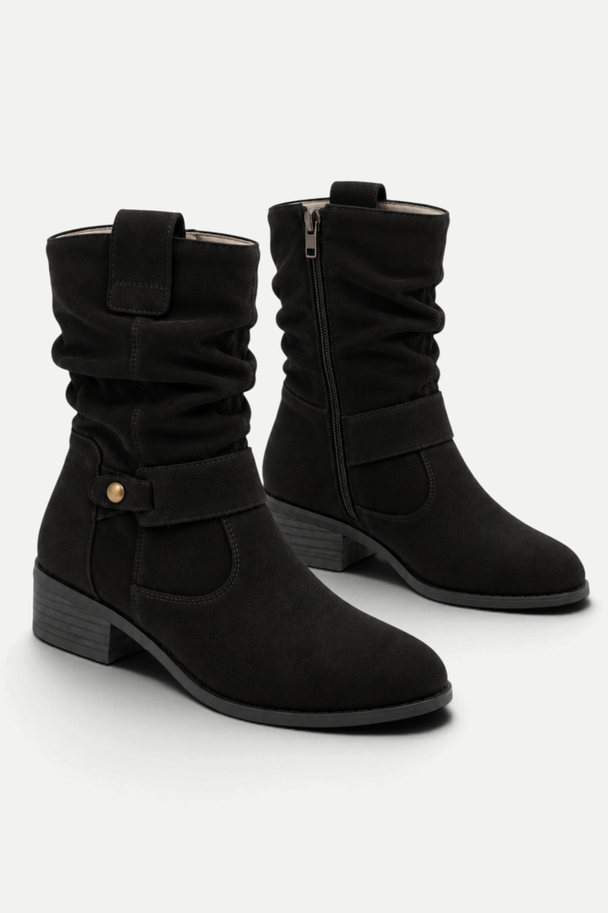 Viviana | Suede Pointed-Toe Mid-Calf Boots