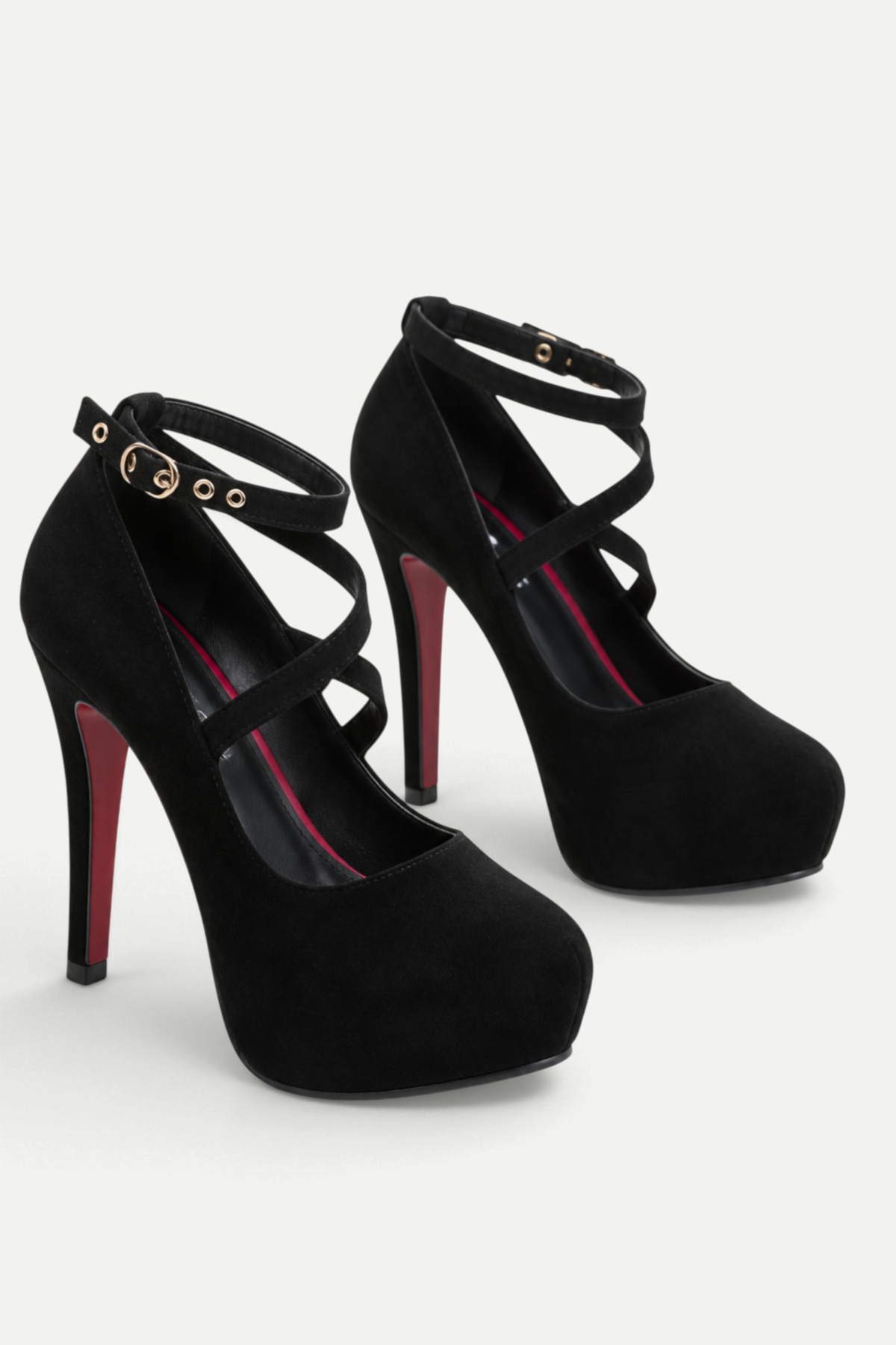 Elisara | Cross Strap Platform High Heels